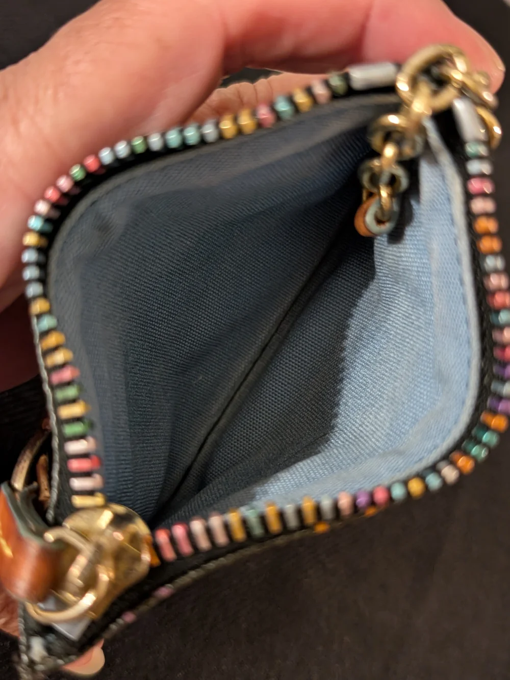 Dooney & Bourke Black Coin/Keychain Wallet and Pink Heart Charm